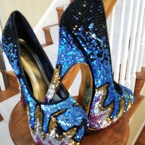 ALBA MULTI-COLOR RHINESTONE PLATFORM DRESS SHOES